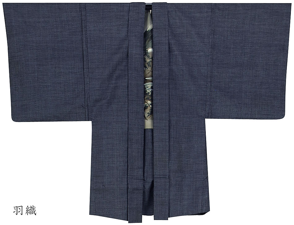 男正絹本場大島紬着物、羽織付きの写真