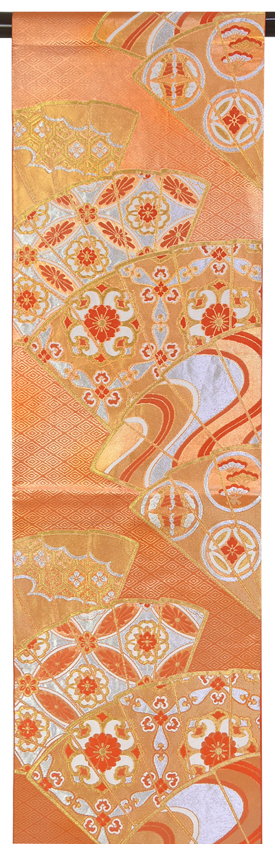 加納幸謹製・正絹袋帯、六通柄の写真