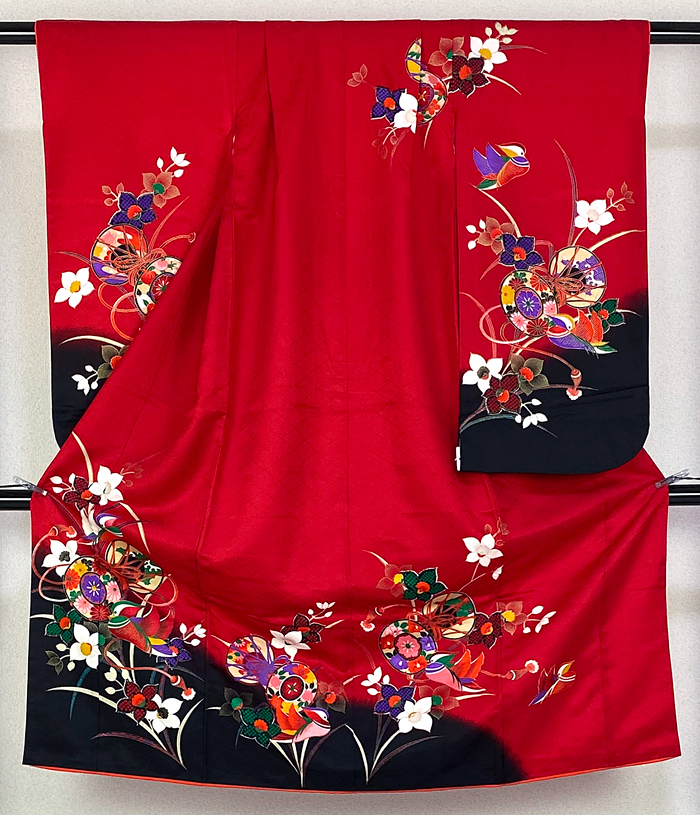 正絹七才女児着物、襦袢付きの写真