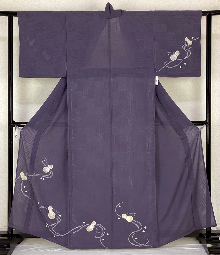 新古品！単衣＊薄青色＊居敷当て付き＊紋無し＊色無地＊着物＊１６５ｃｍ＊裄６８ 新古品！単衣＊薄青色＊居敷当て付き＊紋無し＊色